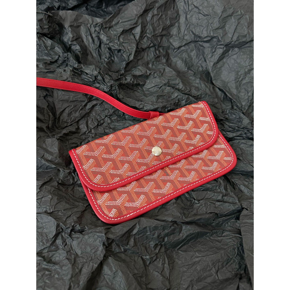 Goyard Dog-Teeth Tote Bag! red