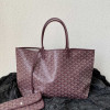 Goyard Dog-Teeth Tote Bag! Burgundy