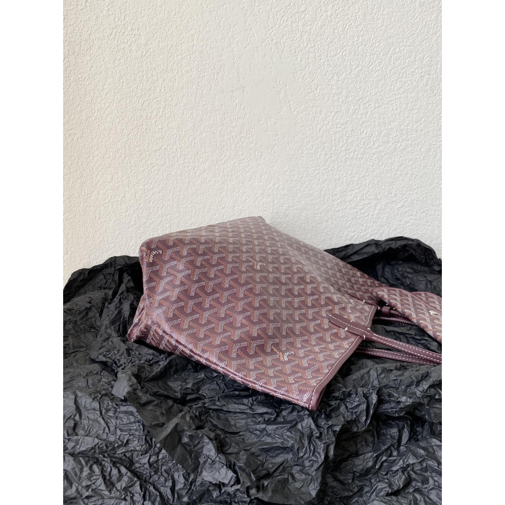 Goyard Dog-Teeth Tote Bag! Burgundy