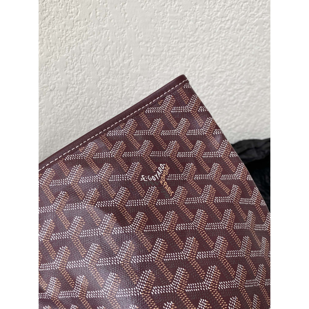 Goyard Dog-Teeth Tote Bag! Burgundy