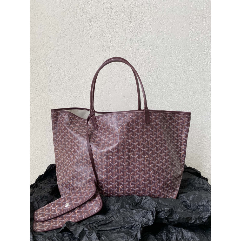 Goyard Dog-Teeth Tote Bag! Burgundy