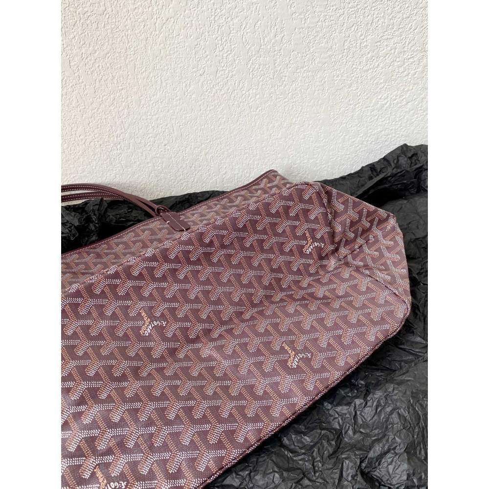 Goyard Dog-Teeth Tote Bag! Burgundy