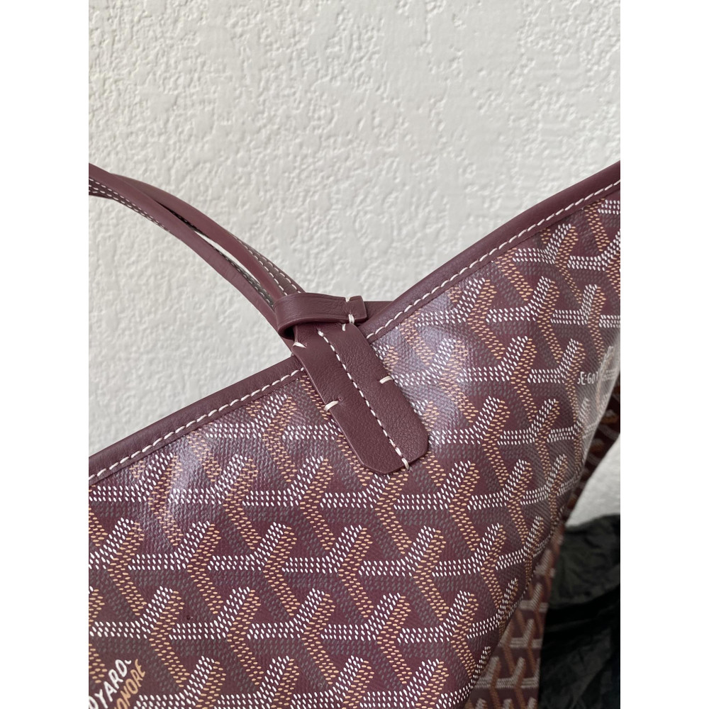 Goyard Dog-Teeth Tote Bag! Burgundy