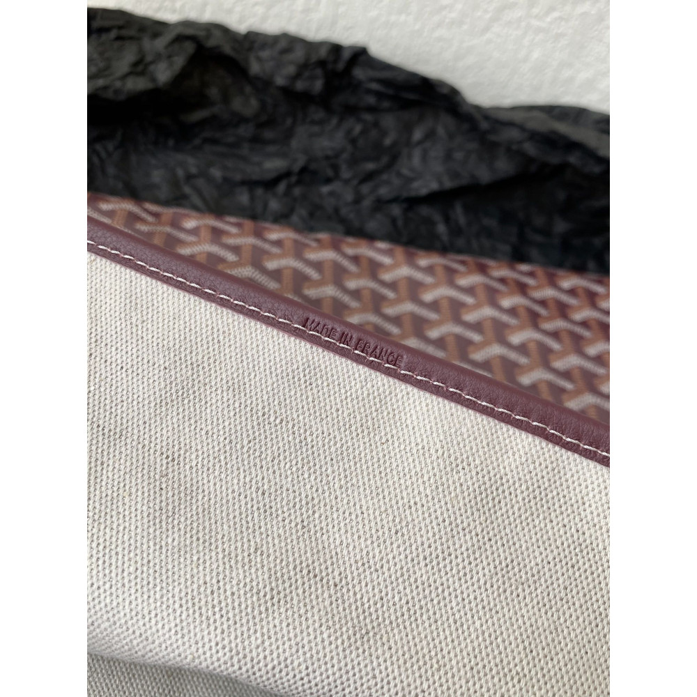 Goyard Dog-Teeth Tote Bag! Burgundy