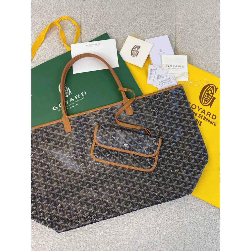 Goyard Dog-Teeth Tote Bag! brown