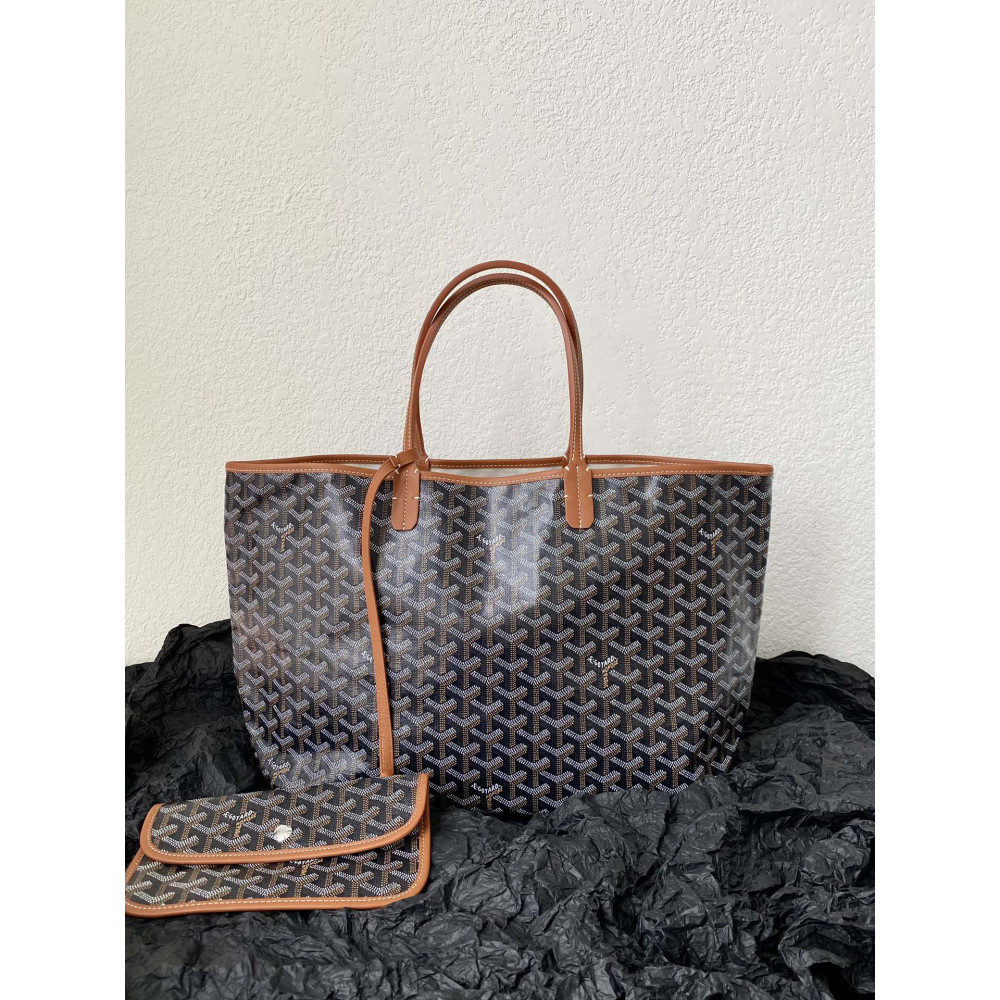 Goyard Dog-Teeth Tote Bag! brown