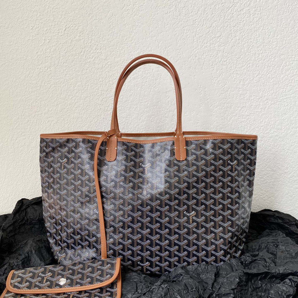 Goyard Dog-Teeth Tote Bag! brown