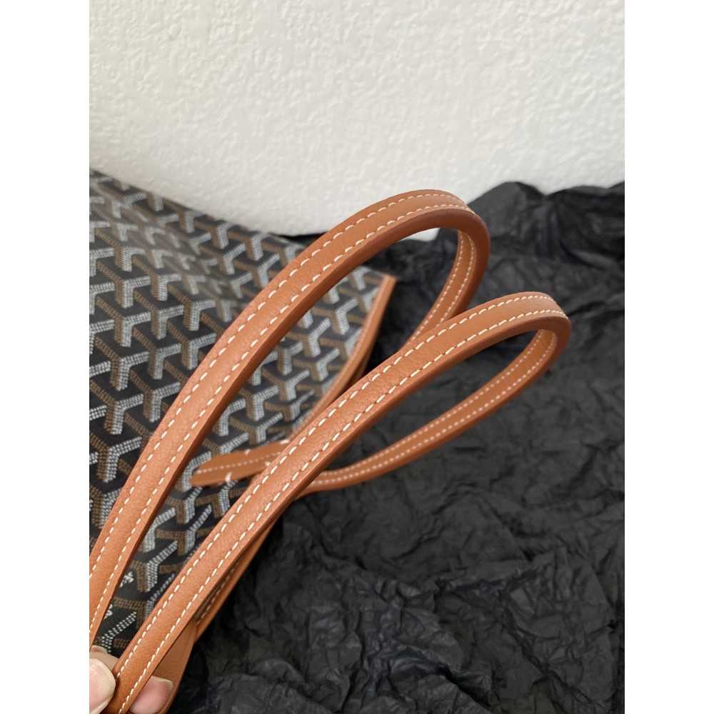 Goyard Dog-Teeth Tote Bag! brown