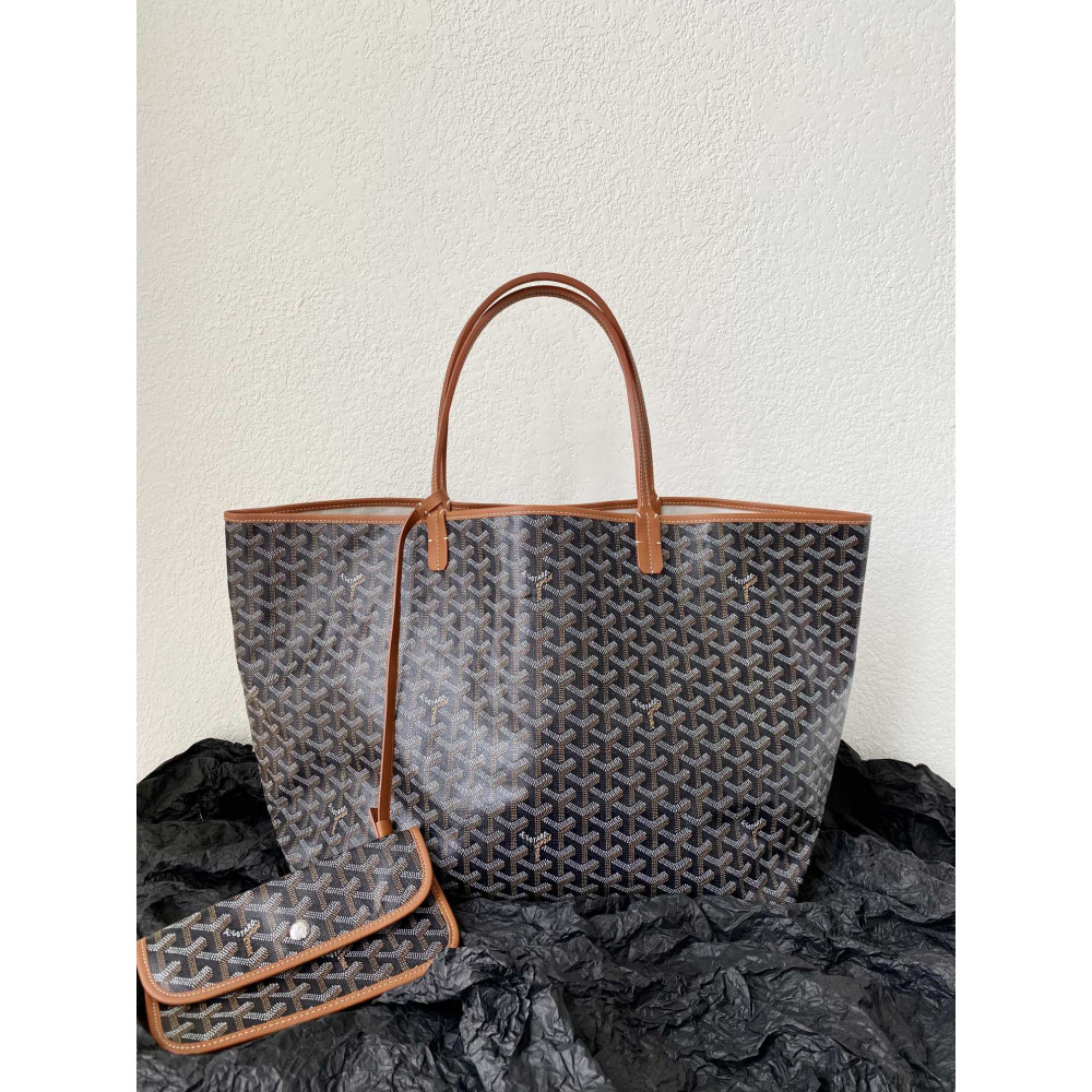 Goyard Dog-Teeth Tote Bag! brown