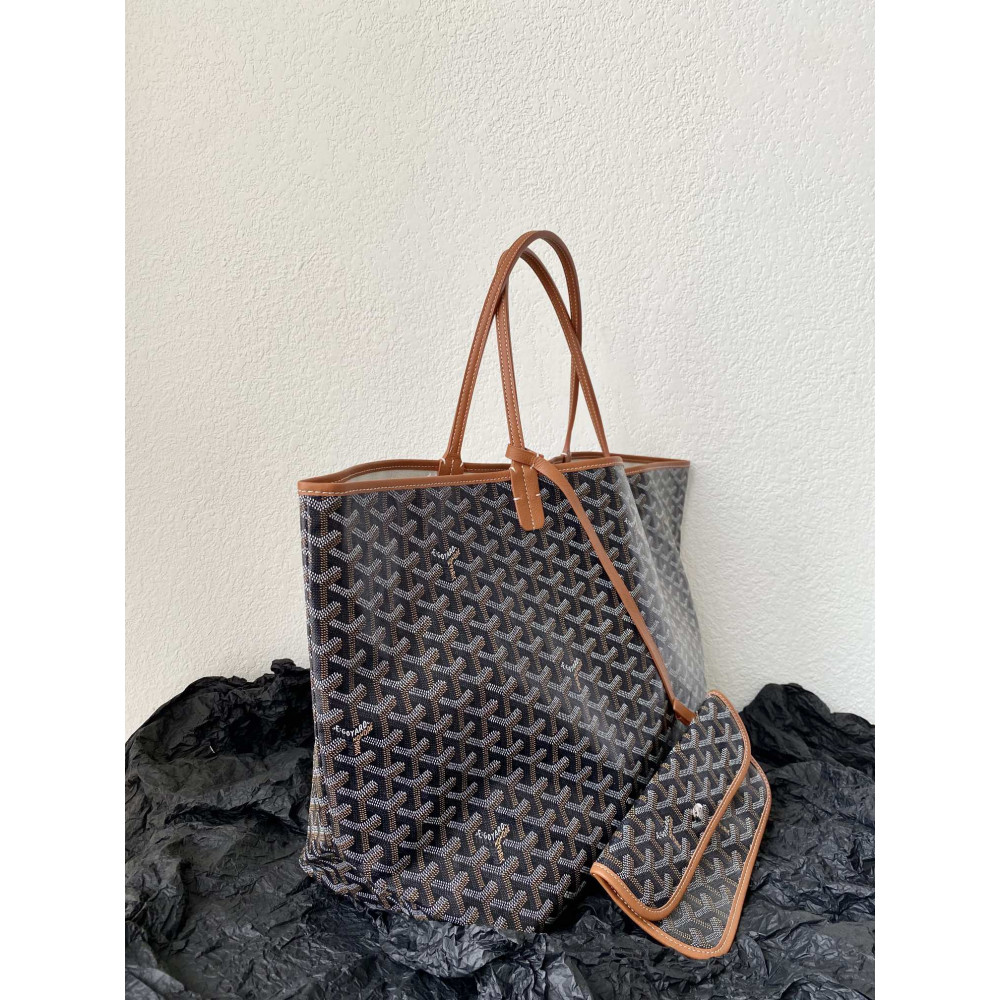 Goyard Dog-Teeth Tote Bag! brown