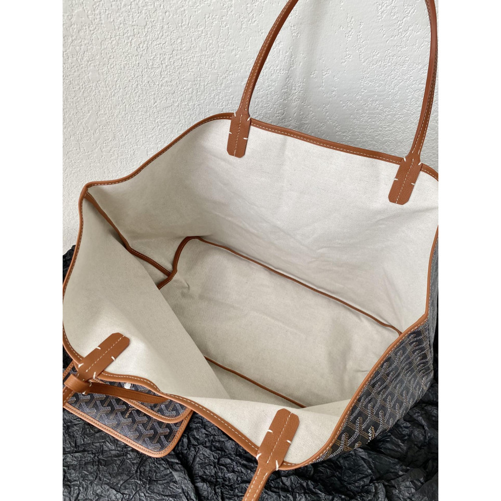 Goyard Dog-Teeth Tote Bag! brown