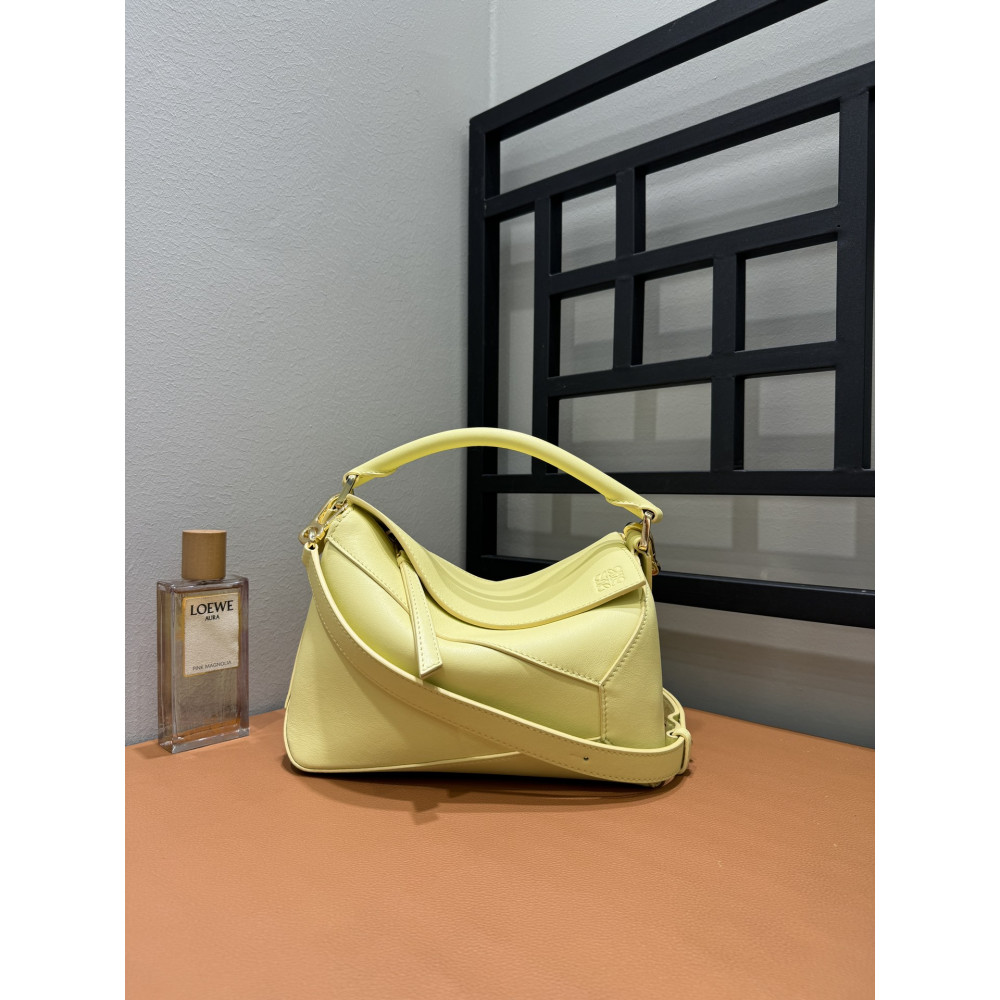 LOEWE New Puzzle Bag – Small Vanilla Yellow