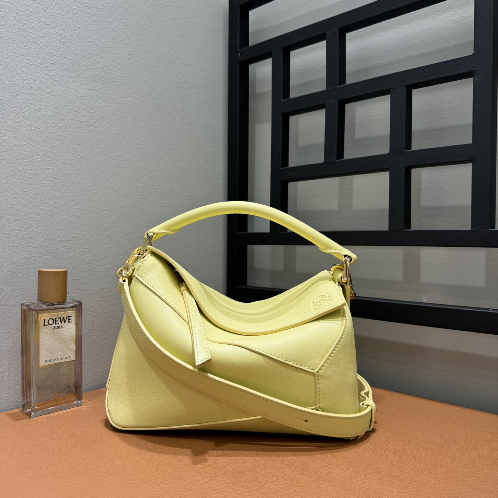 LOEWE New Puzzle Bag – Small Vanilla Yellow