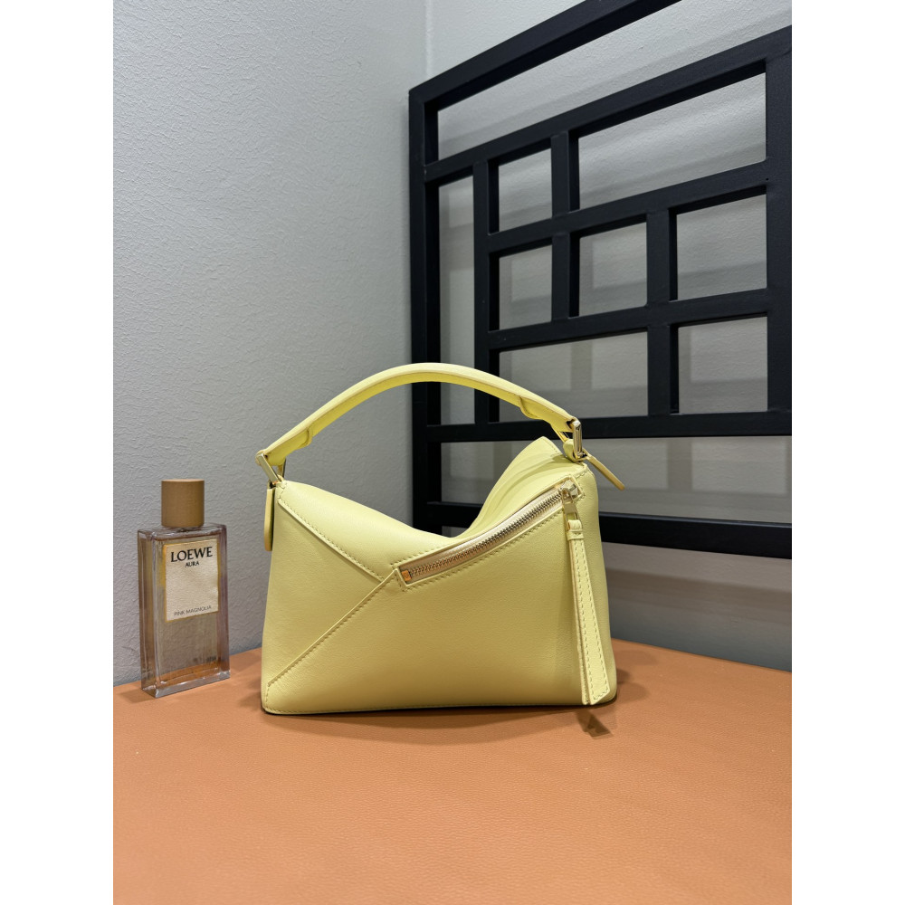 LOEWE New Puzzle Bag – Small Vanilla Yellow