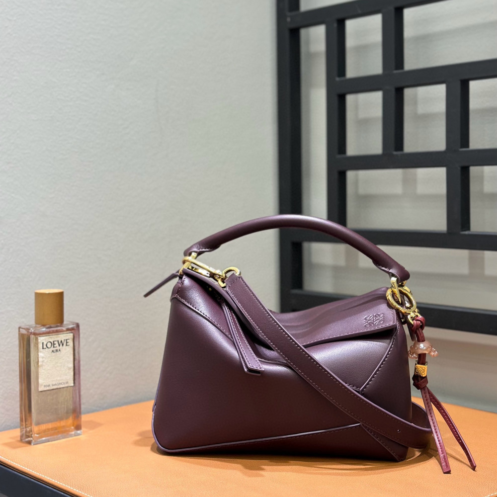 LOEWE New Puzzle Bag – Small Burgundy Red!