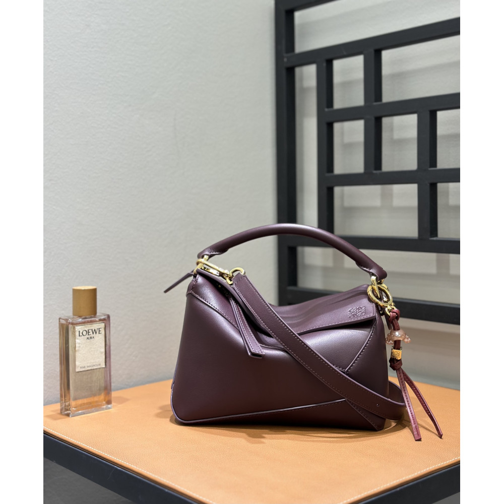 LOEWE New Puzzle Bag – Small Burgundy Red!