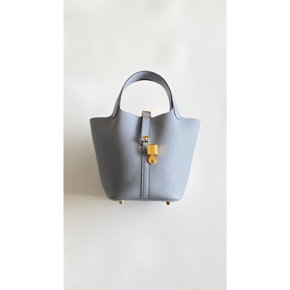 Hermès Picotin Lock Bag 18cm – Linen Blue