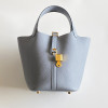 Hermès Picotin Lock Bag 18cm – Linen Blue