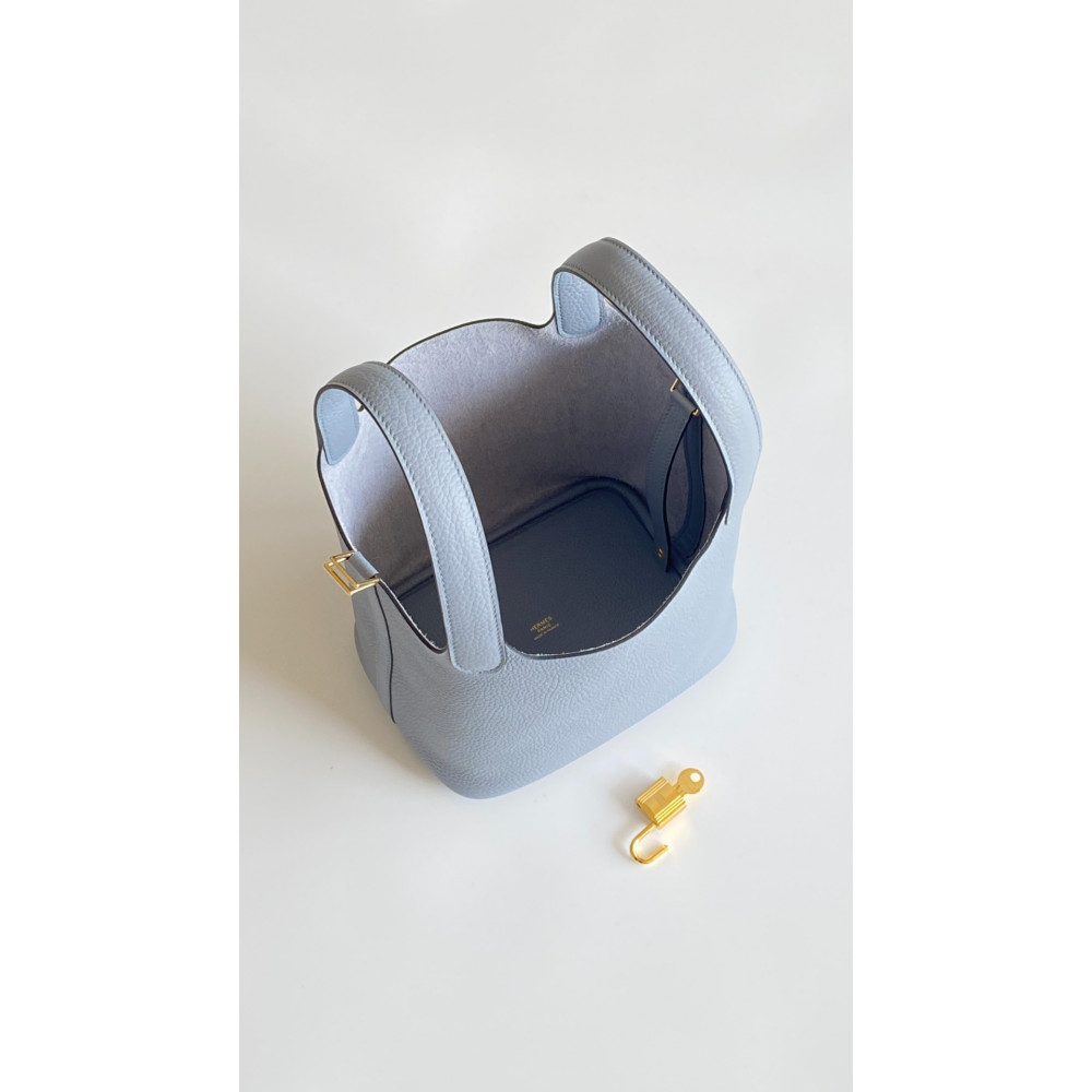 Hermès Picotin Lock Bag 18cm – Linen Blue