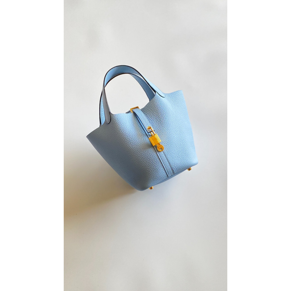Hermès Picotin Lock Bag 18cm –Haze Blue