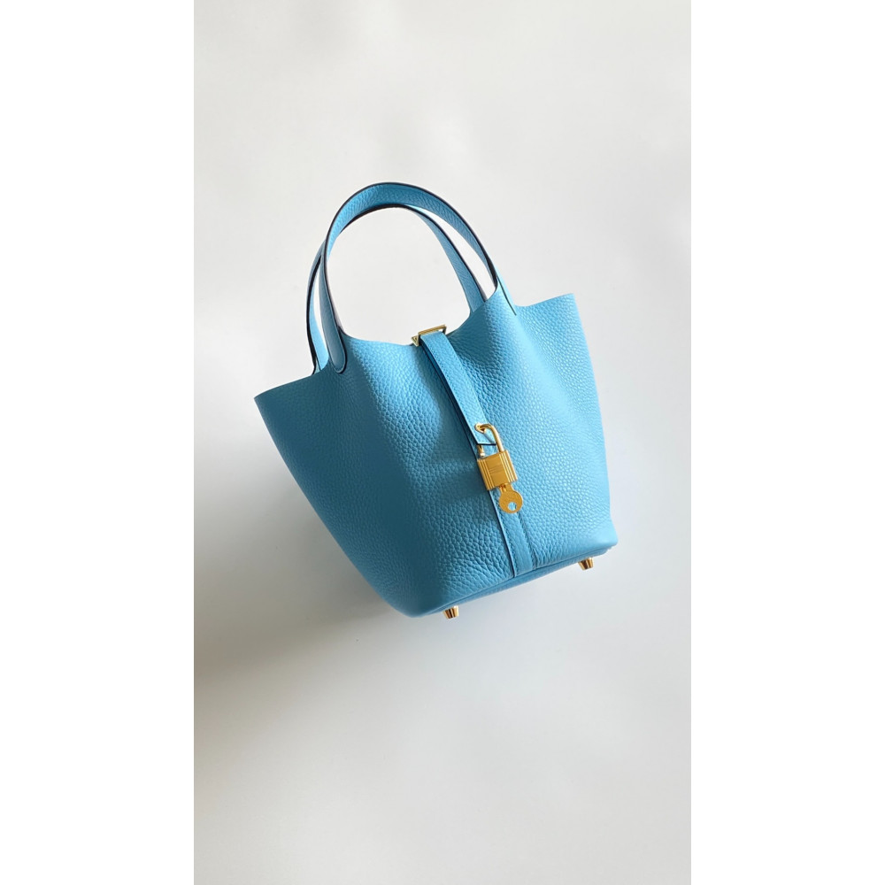 Hermès Picotin Lock Bag 18cm – Macaron Blue