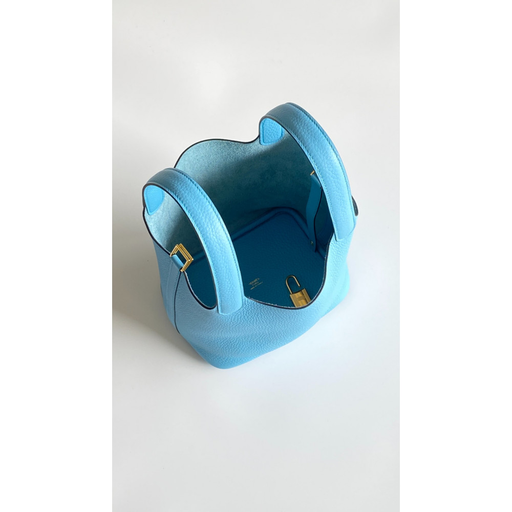 Hermès Picotin Lock Bag 18cm – Macaron Blue