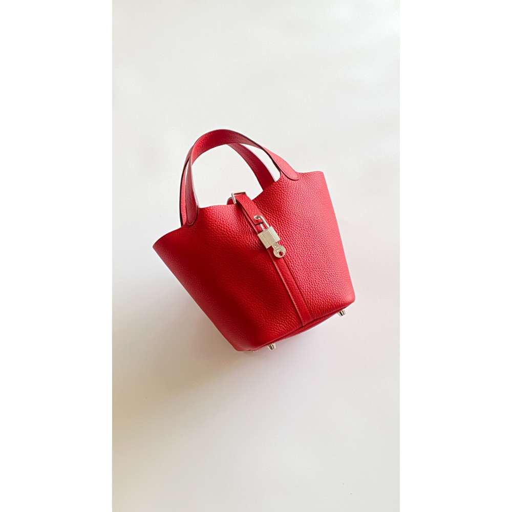Hermès Picotin Lock Bag 18cm –  National Flag Red