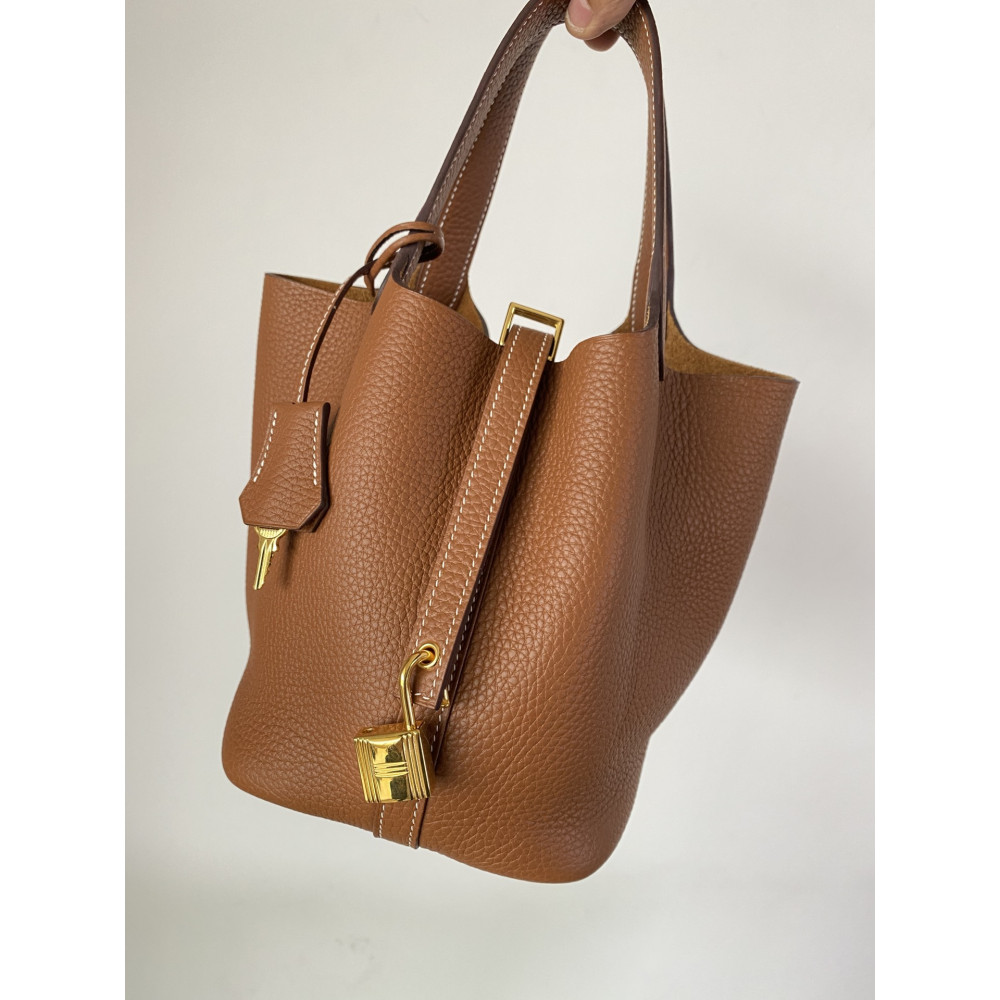 Hermès Picotin Lock Bag 18cm – Golden Brown