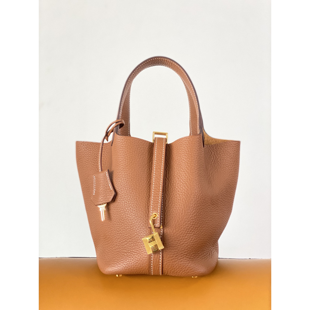 Hermès Picotin Lock Bag 18cm – Golden Brown