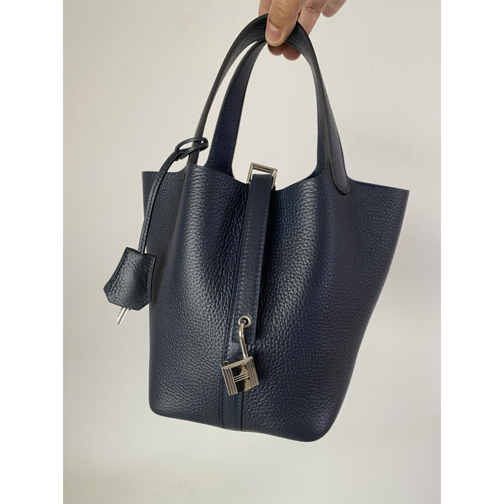 Hermès Picotin Lock Bag 18cm – Midnight Blue