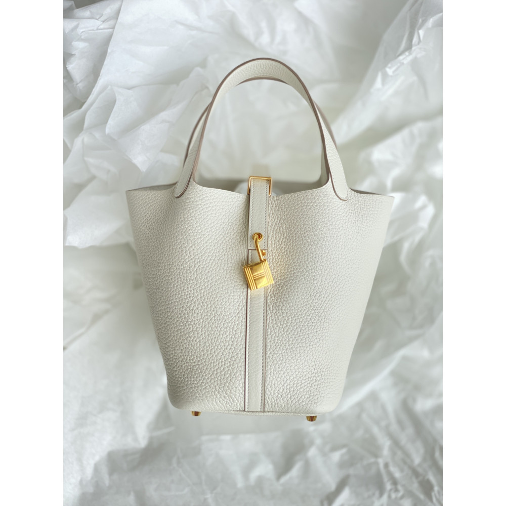 Hermès Picotin Lock Bag 18cm – Milkshake White