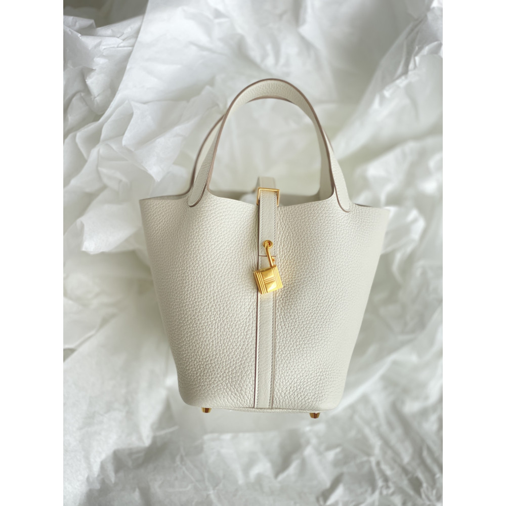 Hermès Picotin Lock Bag 18cm – Milkshake White
