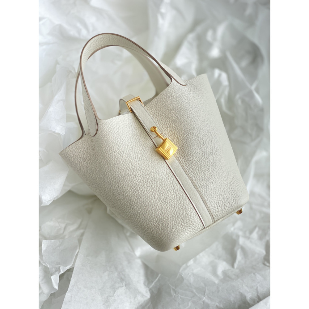 Hermès Picotin Lock Bag 18cm – Milkshake White