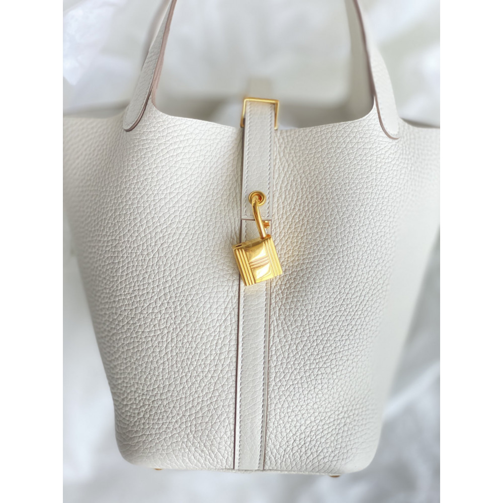 Hermès Picotin Lock Bag 18cm – Milkshake White