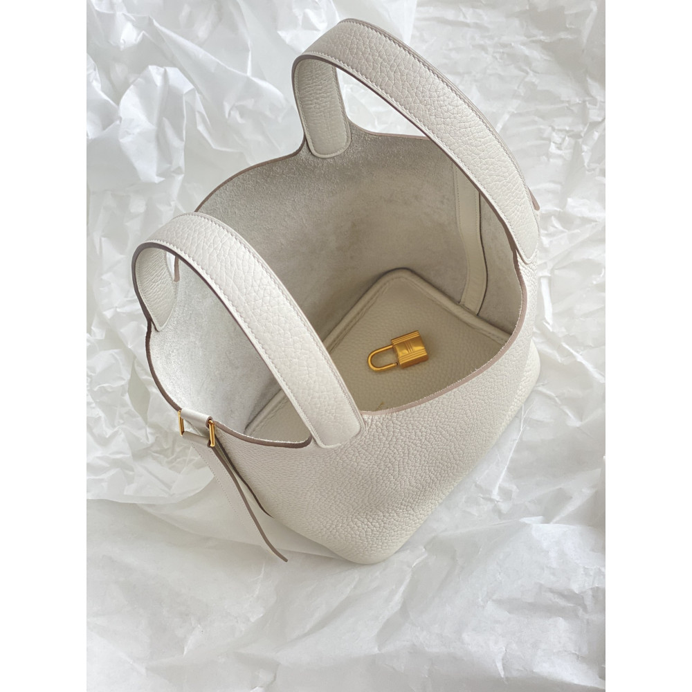 Hermès Picotin Lock Bag 18cm – Milkshake White