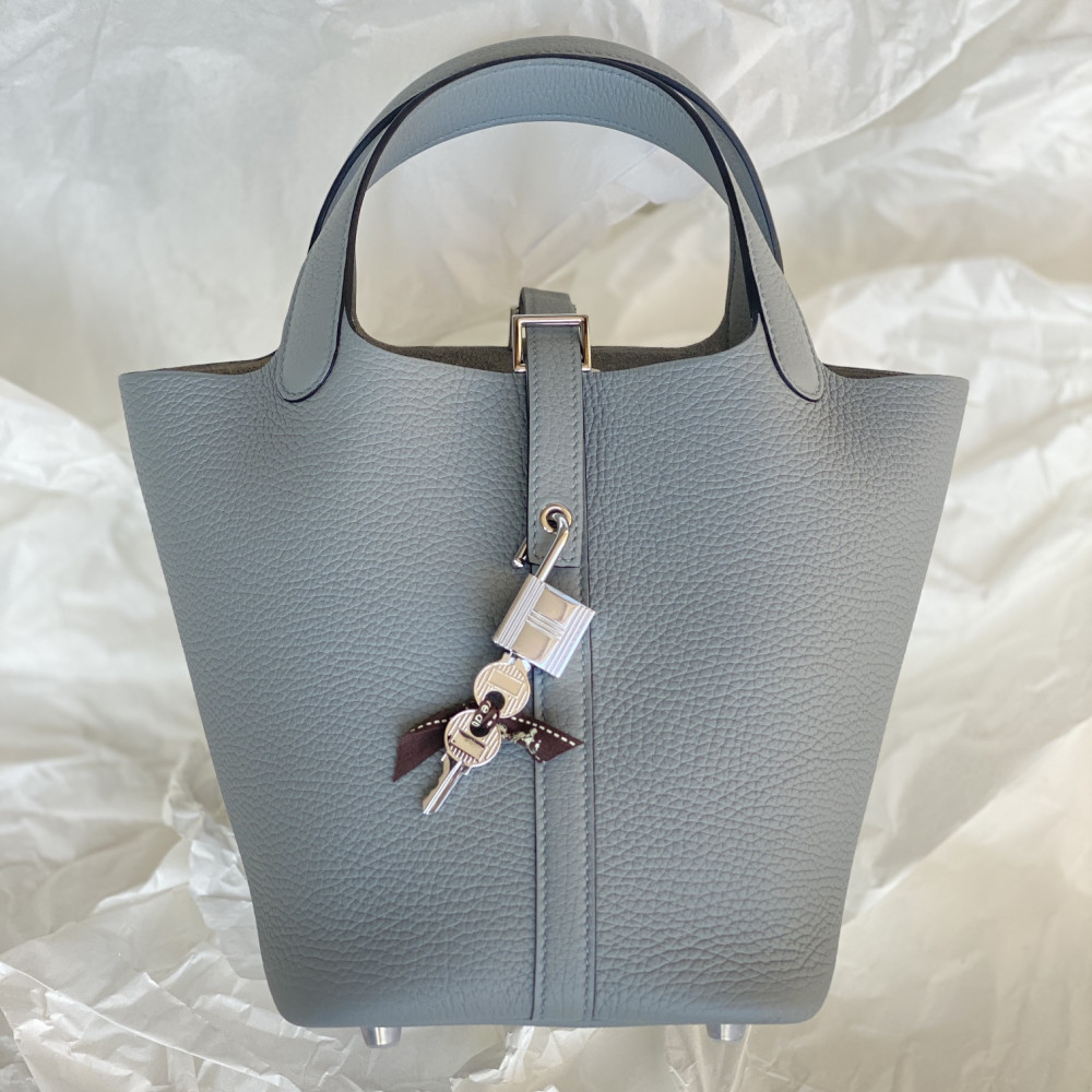 Hermès Picotin Lock Bag 18cm – Seagull Gray