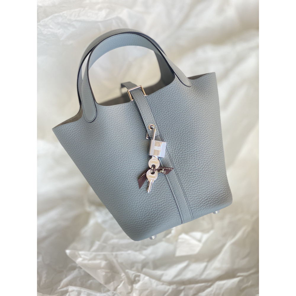 Hermès Picotin Lock Bag 18cm – Seagull Gray