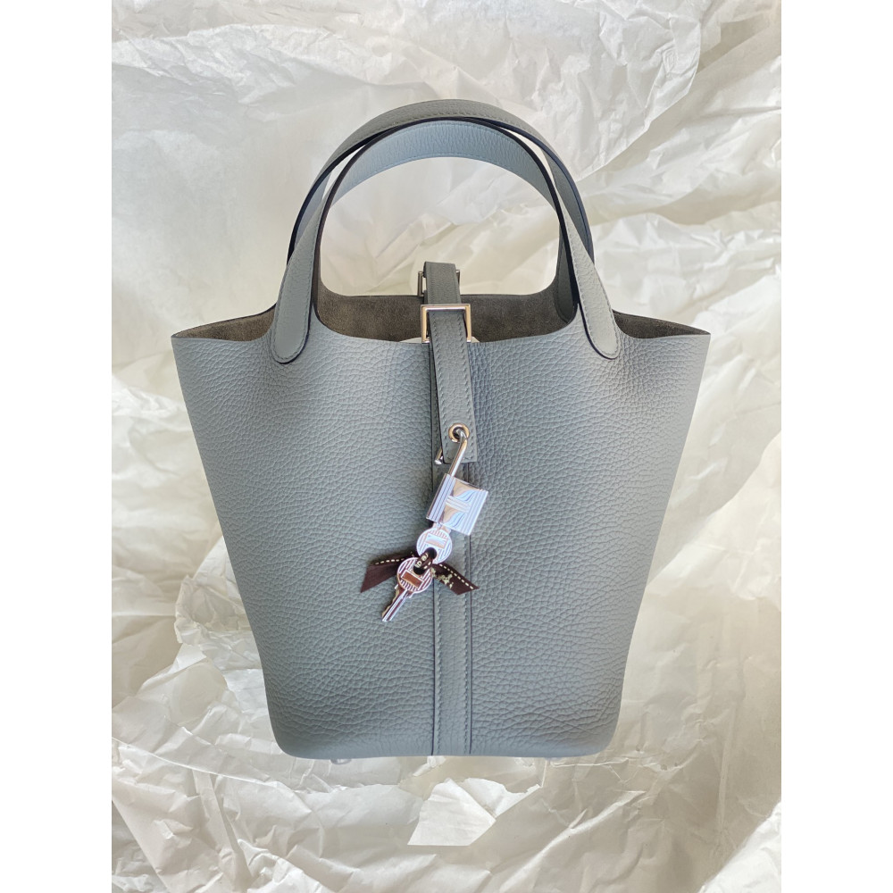 Hermès Picotin Lock Bag 18cm – Seagull Gray