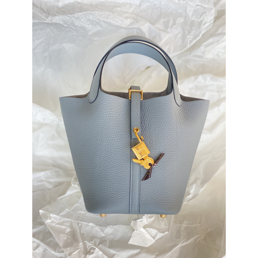 Hermès Picotin Lock Bag 18cm – Seagull Gray