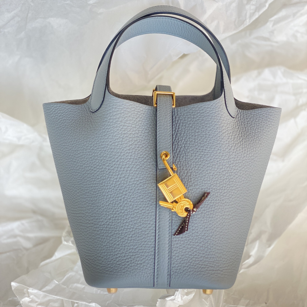 Hermès Picotin Lock Bag 18cm – Seagull Gray