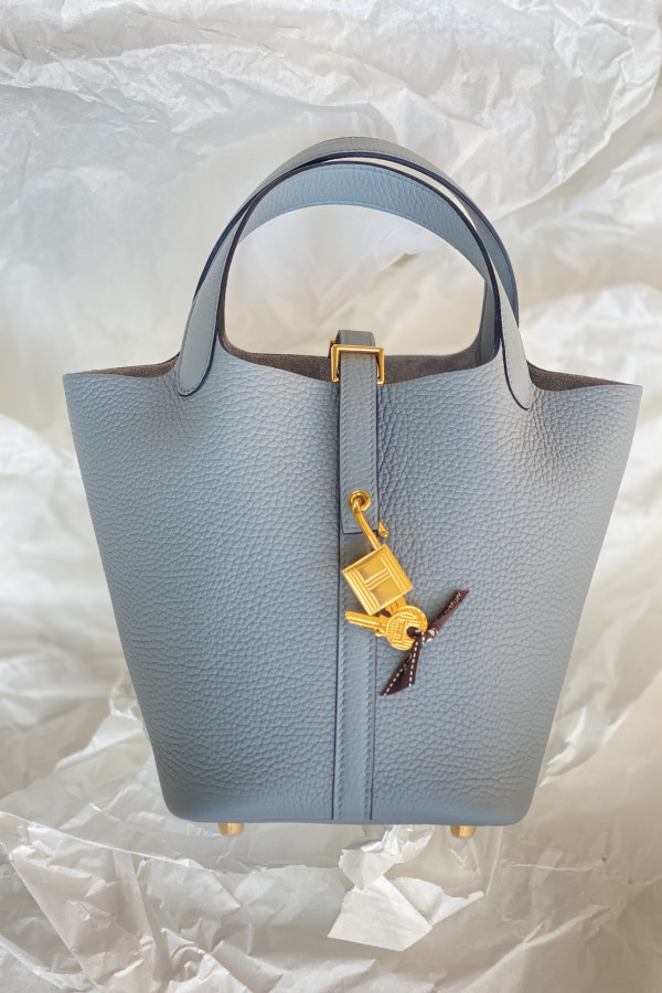 Hermès Picotin Lock Bag 18cm – Seagull Gray