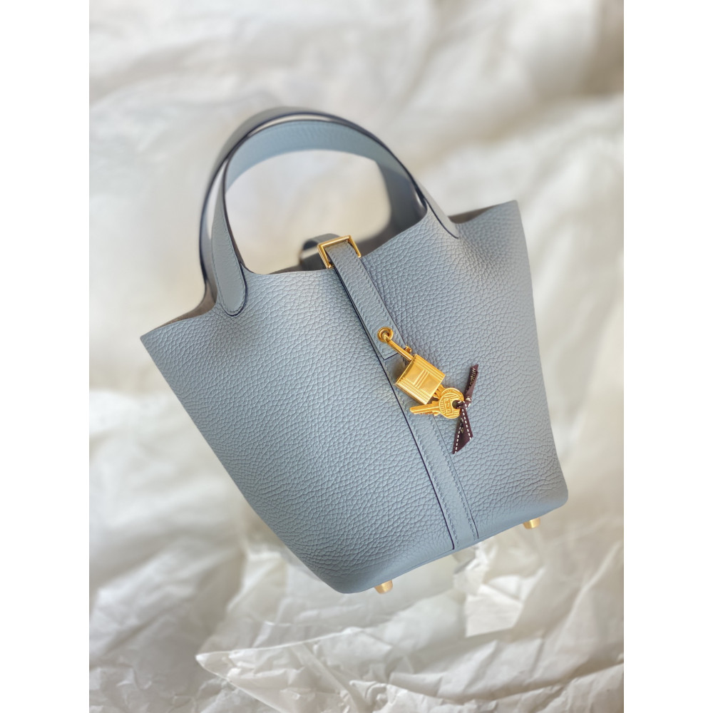 Hermès Picotin Lock Bag 18cm – Seagull Gray