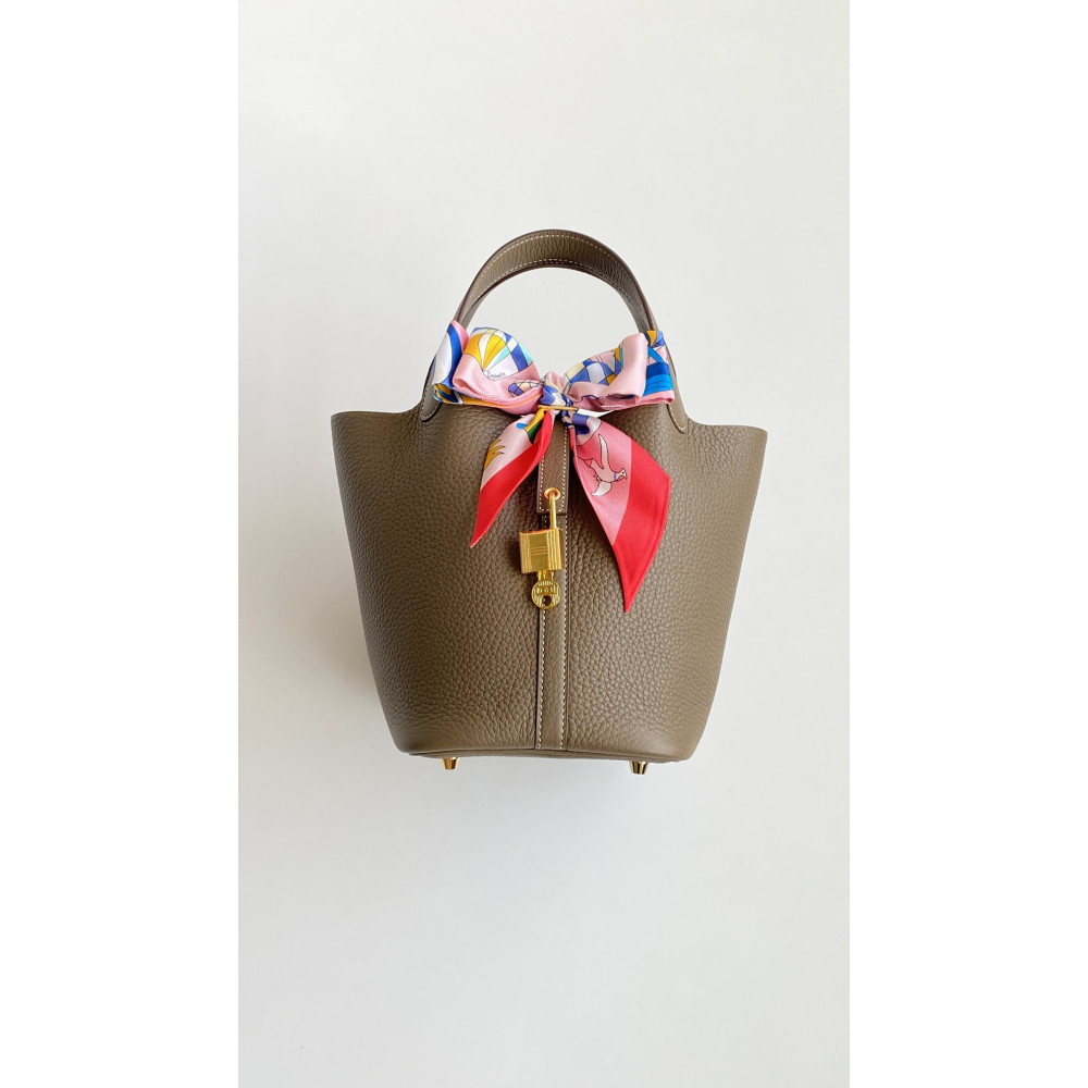 Hermès Picotin Lock Bag 18cm – Elephant Gray