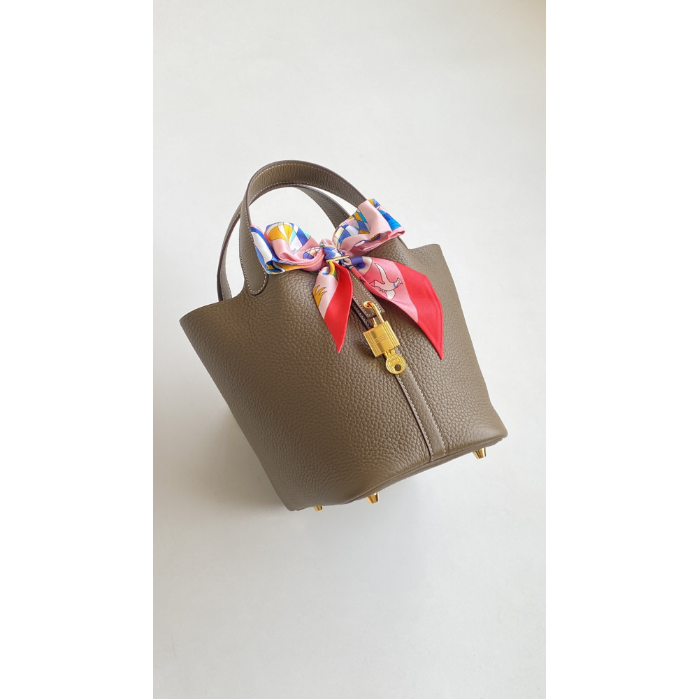 Hermès Picotin Lock Bag 18cm – Elephant Gray