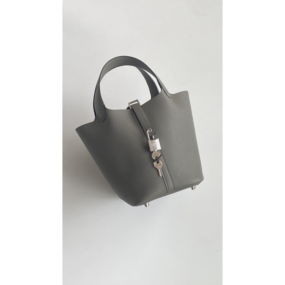 Hermès Picotin Lock Bag 18cm – Thunderhead Gray