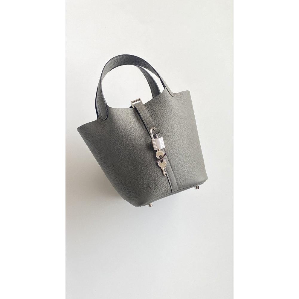 Hermès Picotin Lock Bag 18cm – Thunderhead Gray