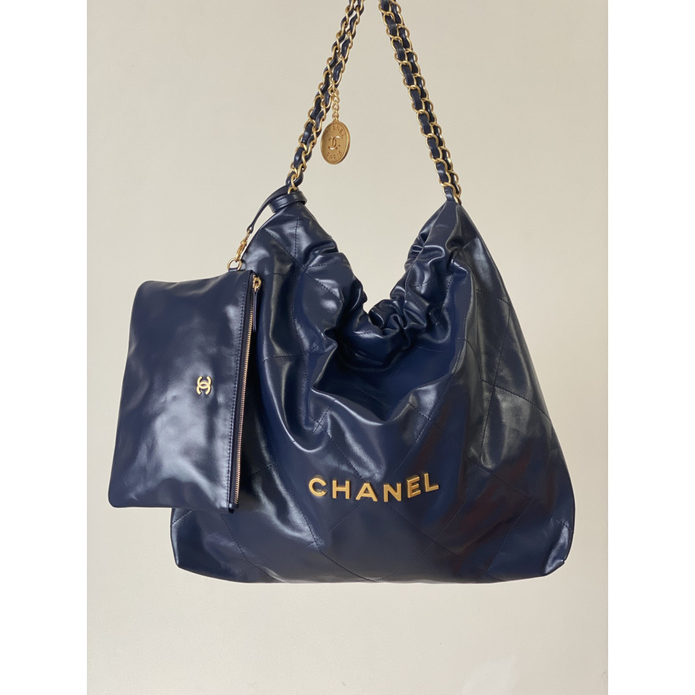 Chanel 22 Bag "Trash Bag" – Dark Blue Small 22 Bag