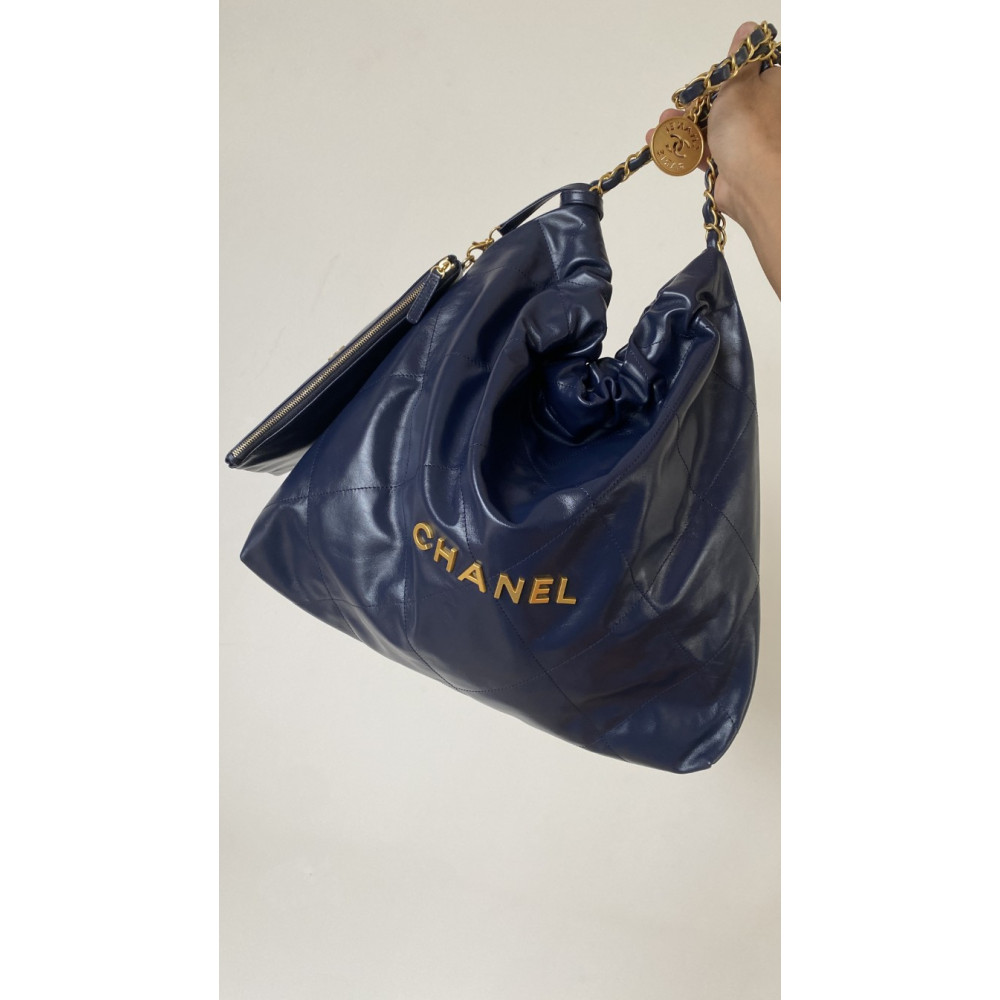 Chanel 22 Bag "Trash Bag" – Dark Blue Small 22 Bag