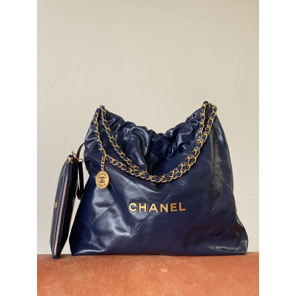 Chanel 22 Bag "Trash Bag" – Dark Blue Small 22 Bag