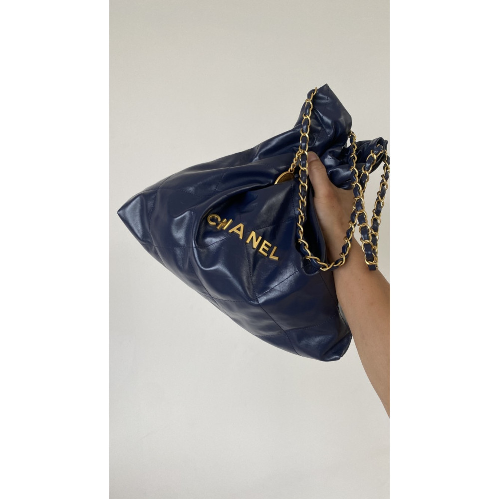 Chanel 22 Bag "Trash Bag" – Dark Blue Small 22 Bag